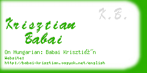 krisztian babai business card